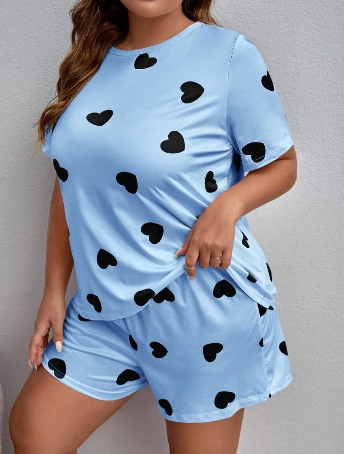 Plus Size Damespyjama met Shorts