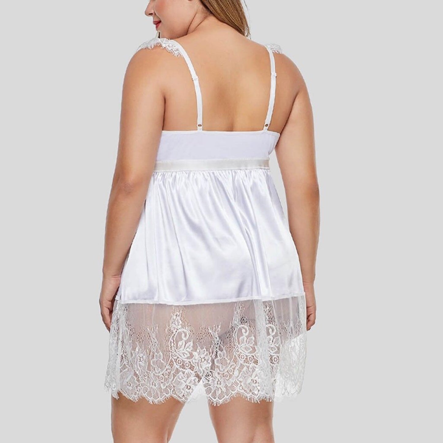 Verleidelijke Babydoll Nachtjurk met Kant