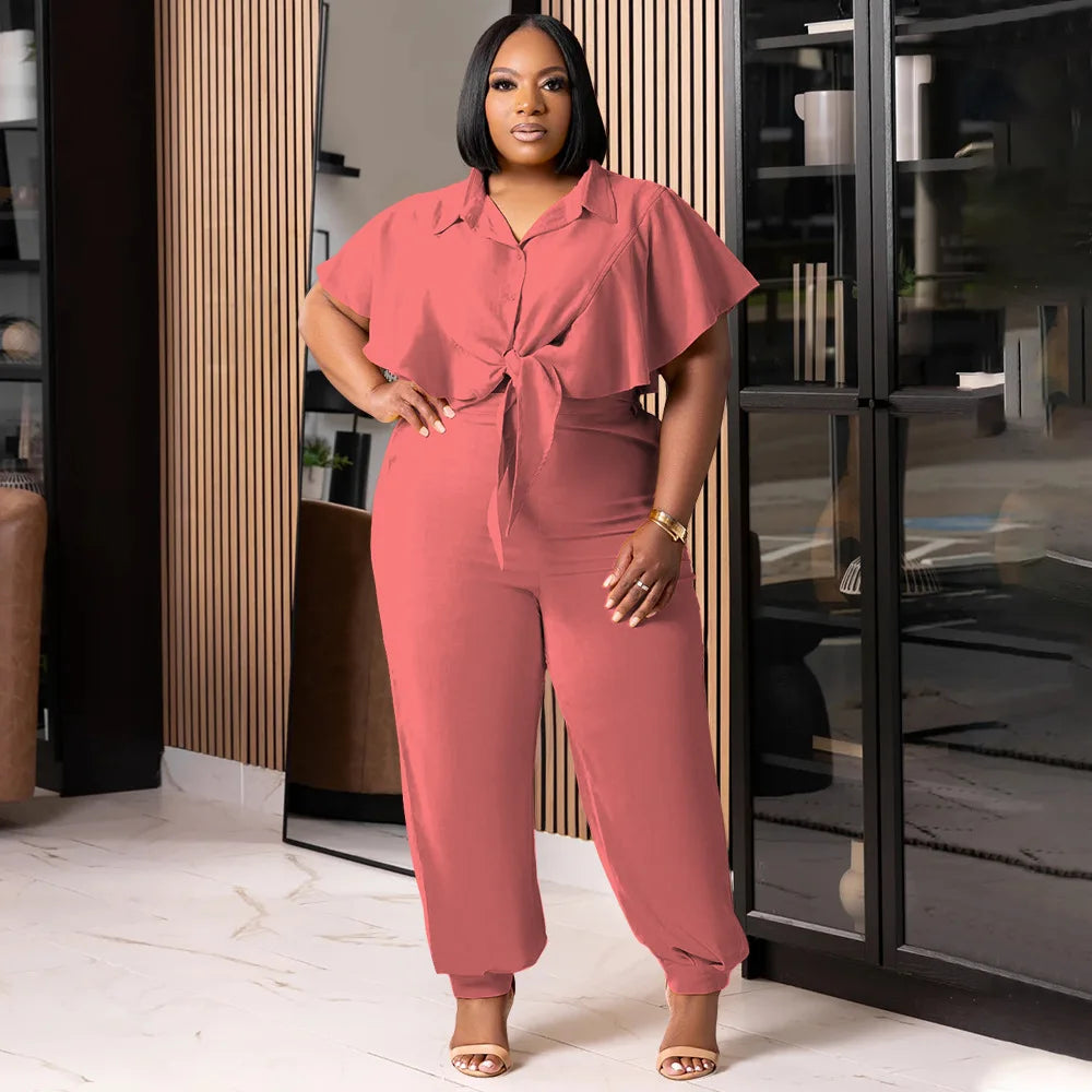 Casual Plus Size Tweedelige Set