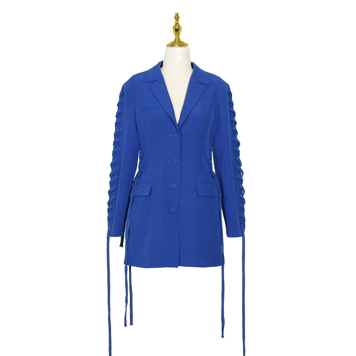 Trendy Blazer Mini Jurk in Blauw