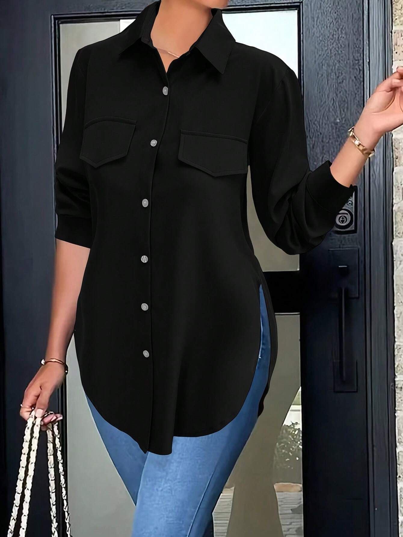 Sweet Polyester Shirt met Kraag