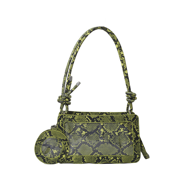 Western Style Snake Pattern Crossbody Bag