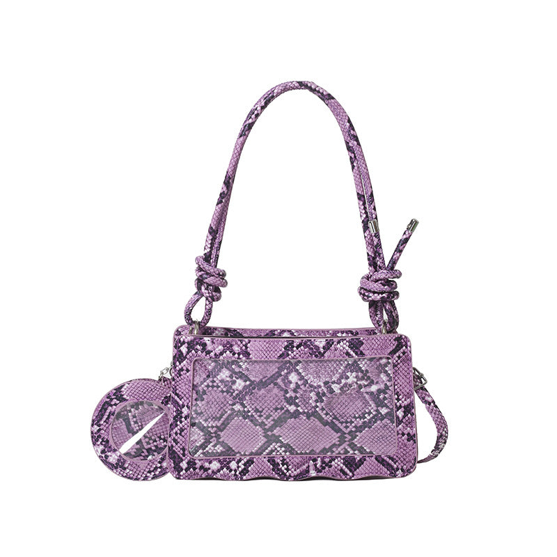 Western Style Snake Pattern Crossbody Bag