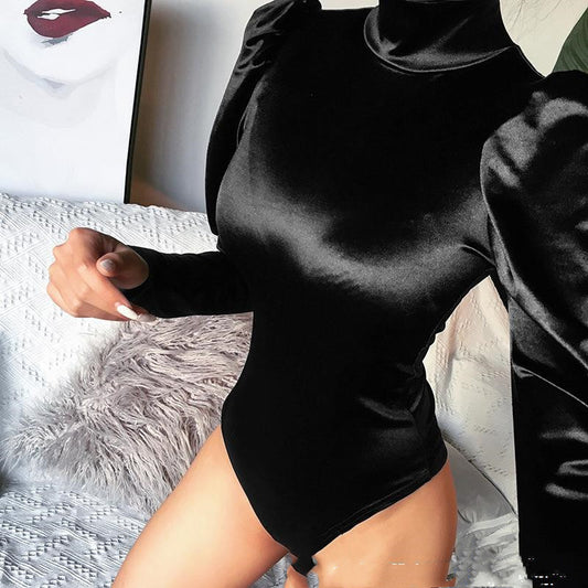 Sexy Slim Fit Bodysuit met Lange Mouwen –