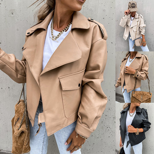 Dames Oversized Leren Jas