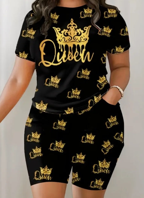 Tweedelige Dames Set met Trendy Print