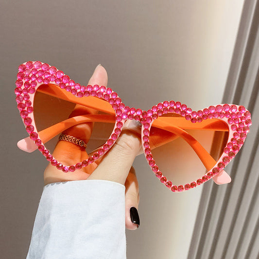 Dames Zonnebril met Hartvormige Cat Eye