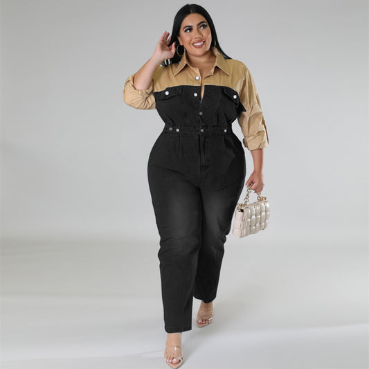 Stijlvolle Plus Size Lange Jumpsuit