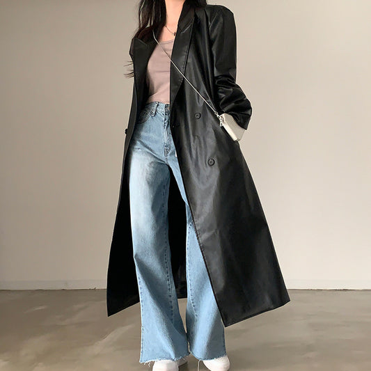 🖤 Retro lange Leren Blazer 🖤