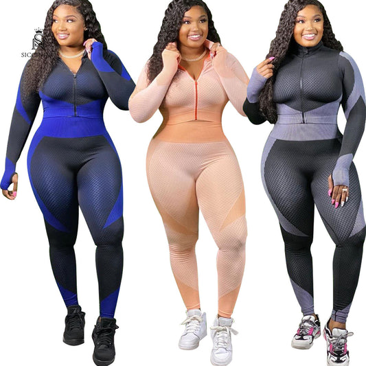 Trendy Plus Size Sport Set