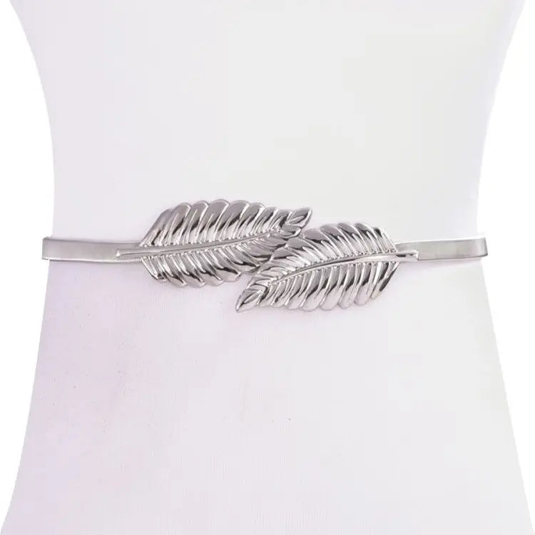 Elegante Goudkleurige Metalen Riem