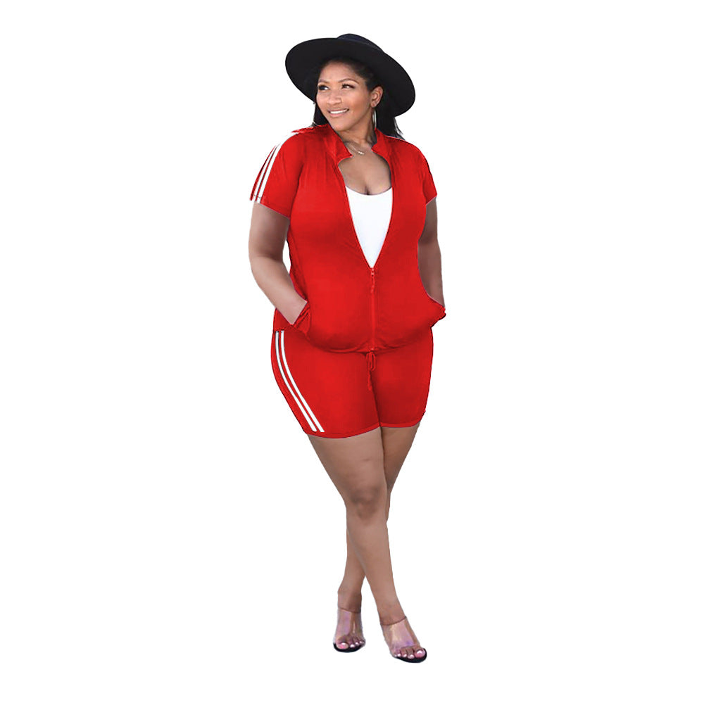 Plus Size Zomerse Tweedelige Set