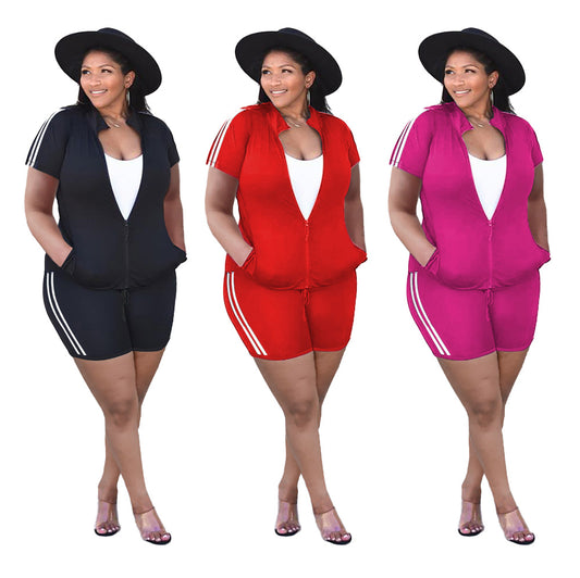 Plus Size Zomerse Tweedelige Set