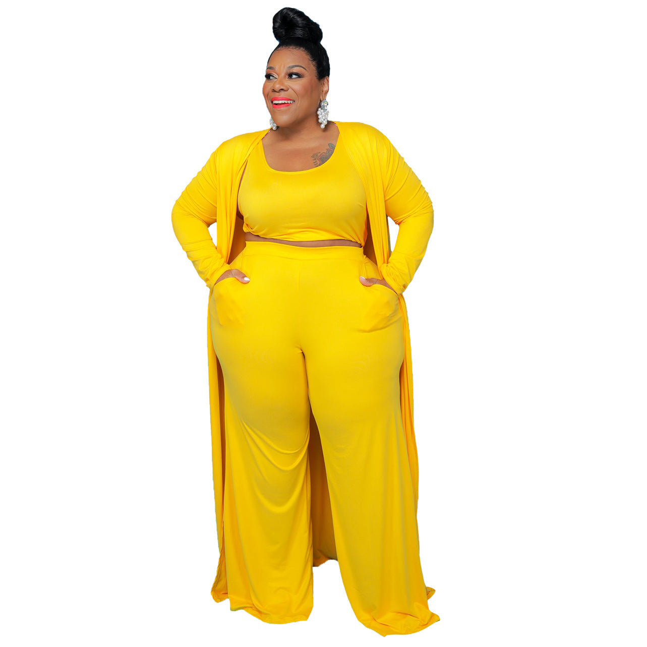 Trendy Plus Size Drie-Delige set