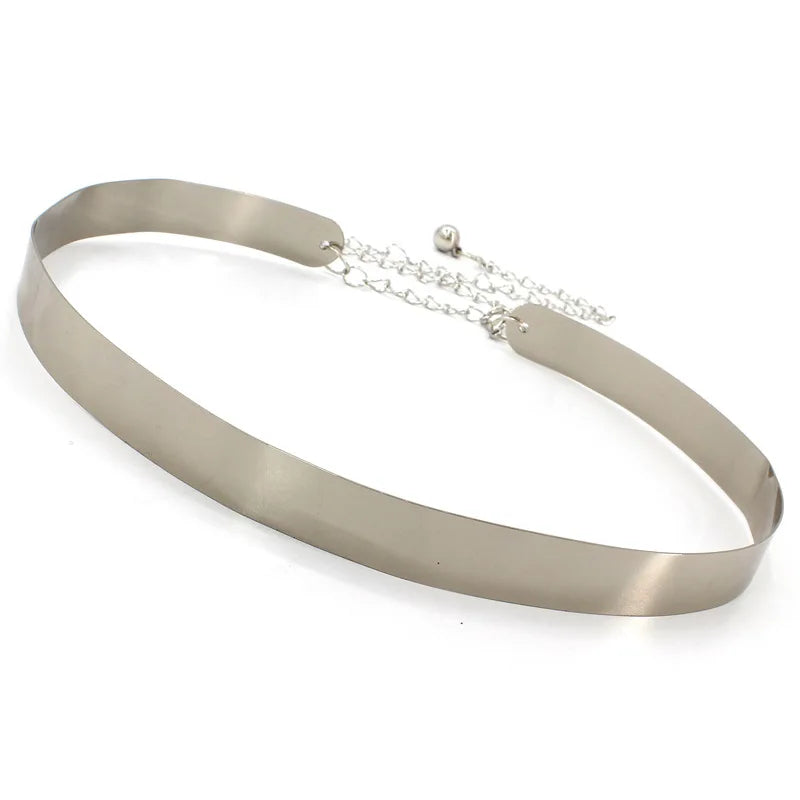 Elegante Goudkleurige Metalen Riem
