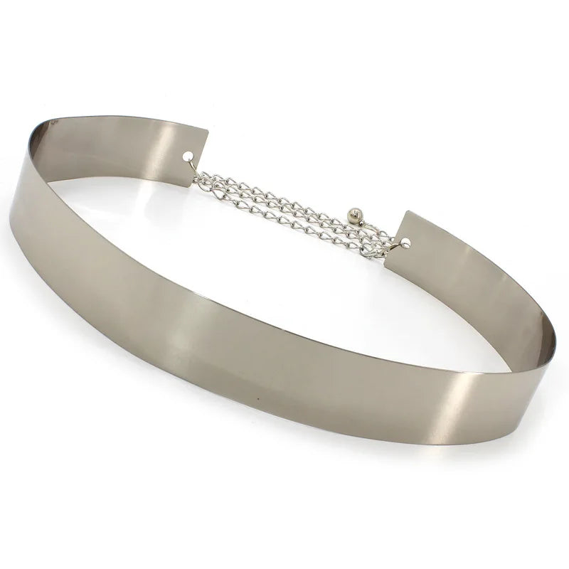 Elegante Goudkleurige Metalen Riem