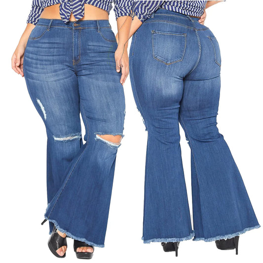 Trendy Plus Size Flare Jeans