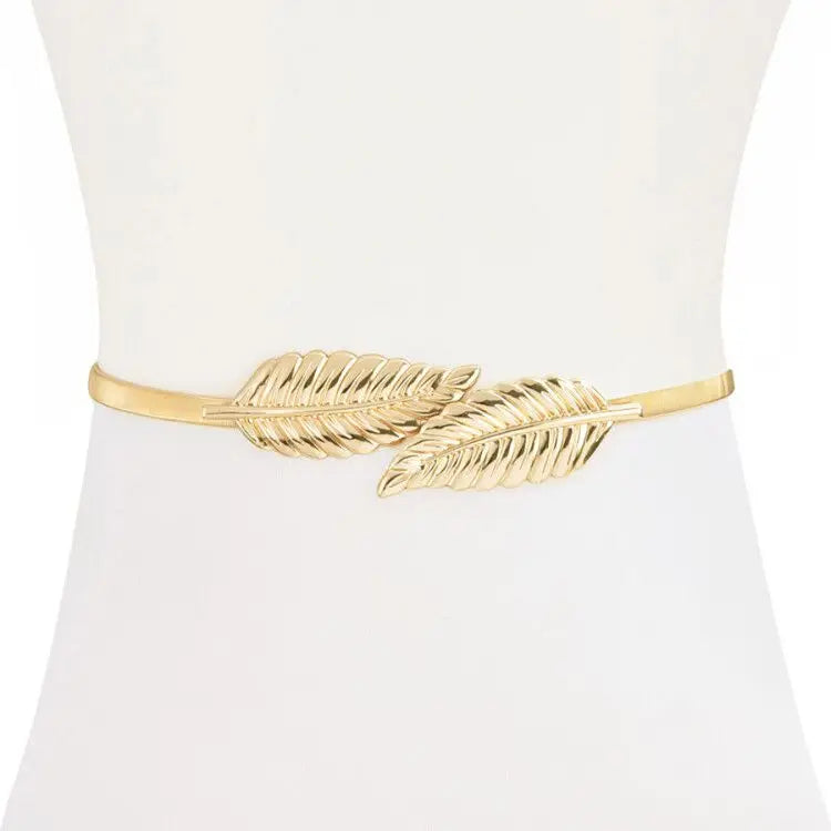 Elegante Goudkleurige Metalen Riem
