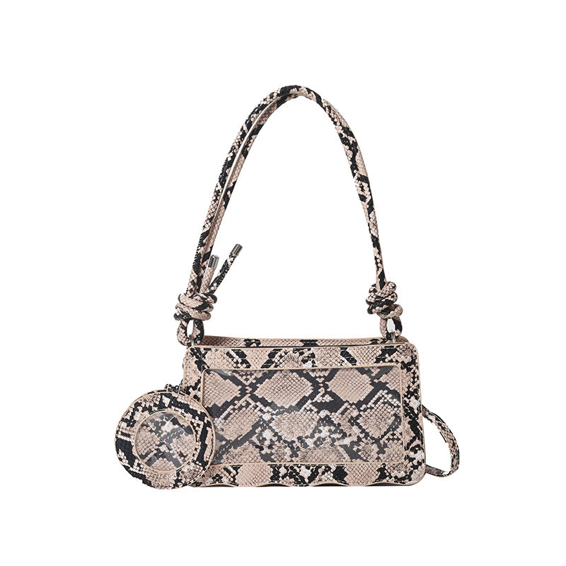 Western Style Snake Pattern Crossbody Bag