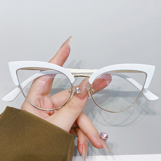 Stijlvolle Bril met Metaal & Transparant Design