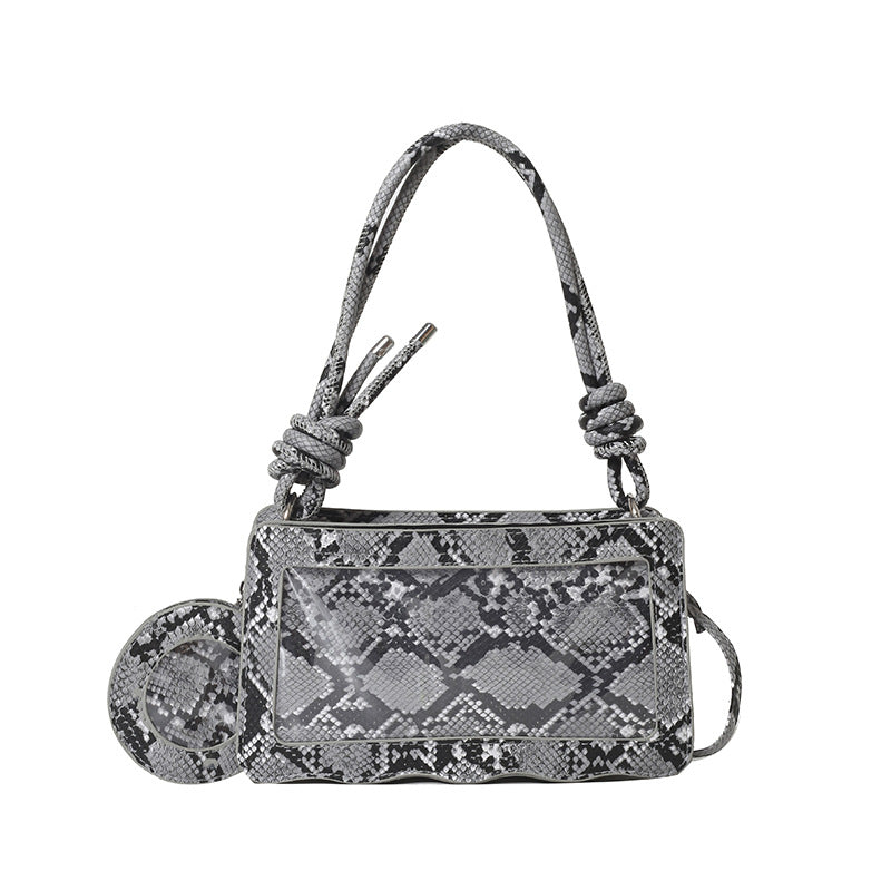 Western Style Snake Pattern Crossbody Bag